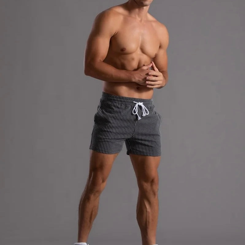 Ryder - Gestreifte Jogger-Shorts