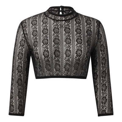 Dirndlbluse Damen Spitze Halbtransparent Festlich - Helene