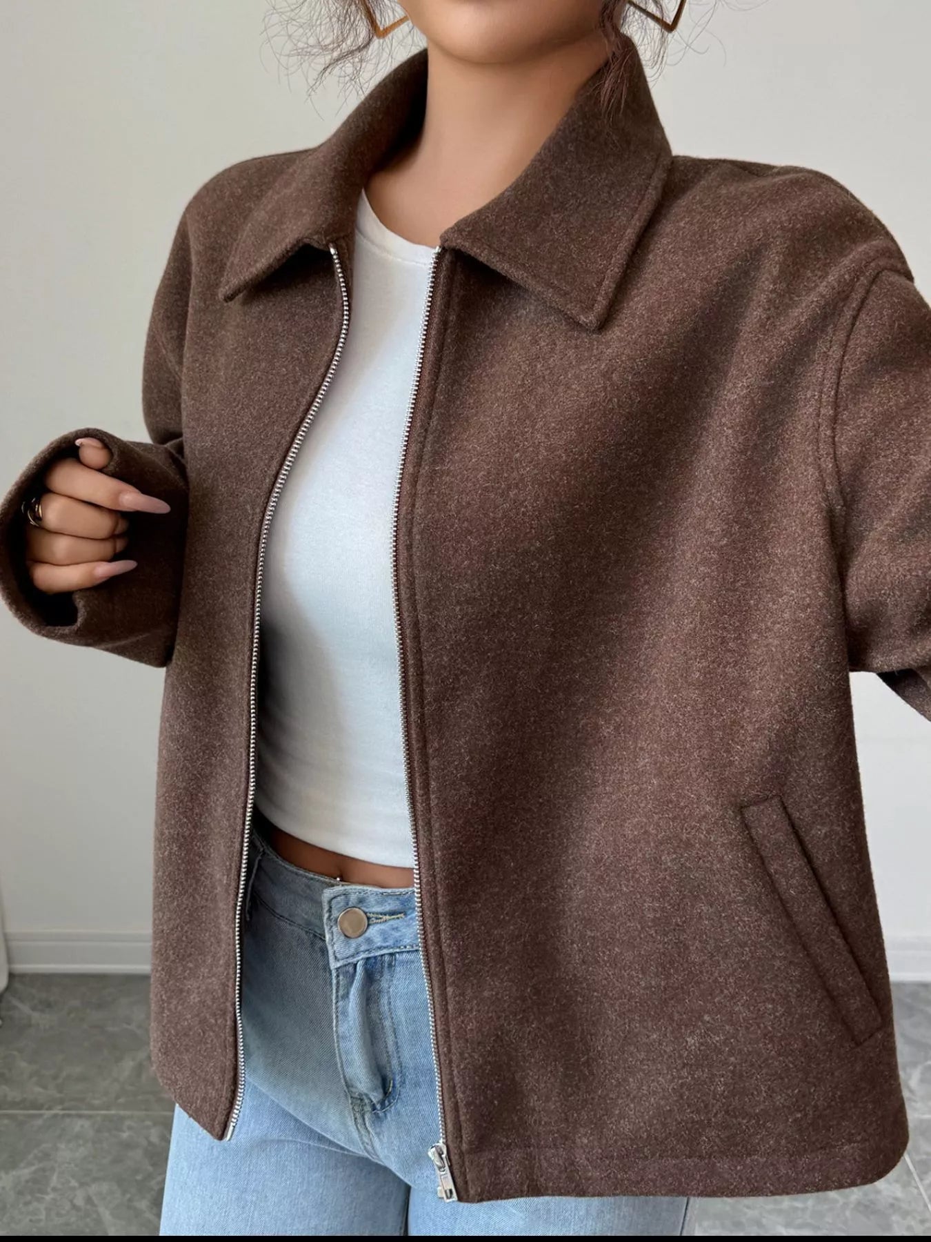 Lässige Damenjacke mit Reißverschluss - Alena