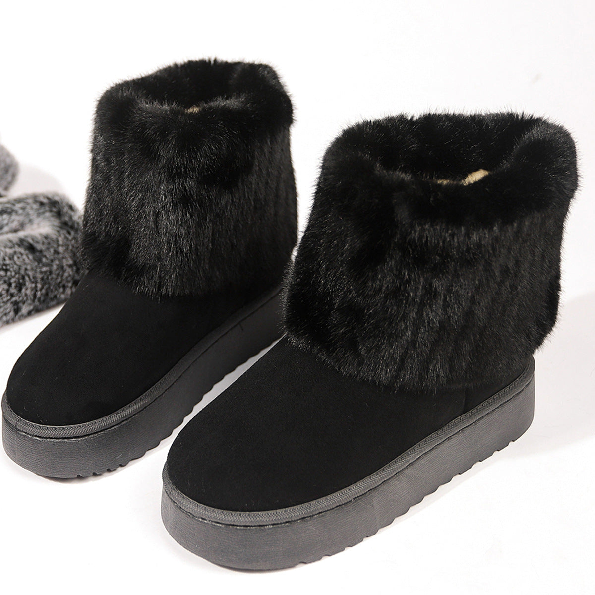 Damen-Winterstiefel mit Kunstfellmanschette - Ivanna