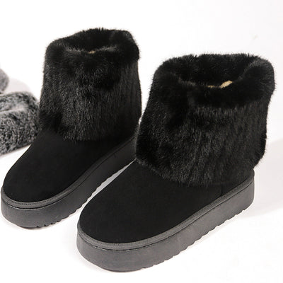 Damen-Winterstiefel mit Kunstfellmanschette - Ivanna