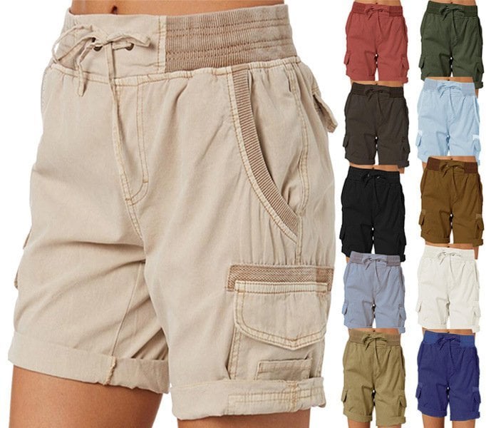 Lässige lockere Damen-Shorts mit hoher Taille
