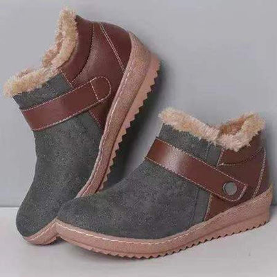 Winterstiefeletten für Damen mit Fellfutter und verstellbarem Verschluss - Zayda