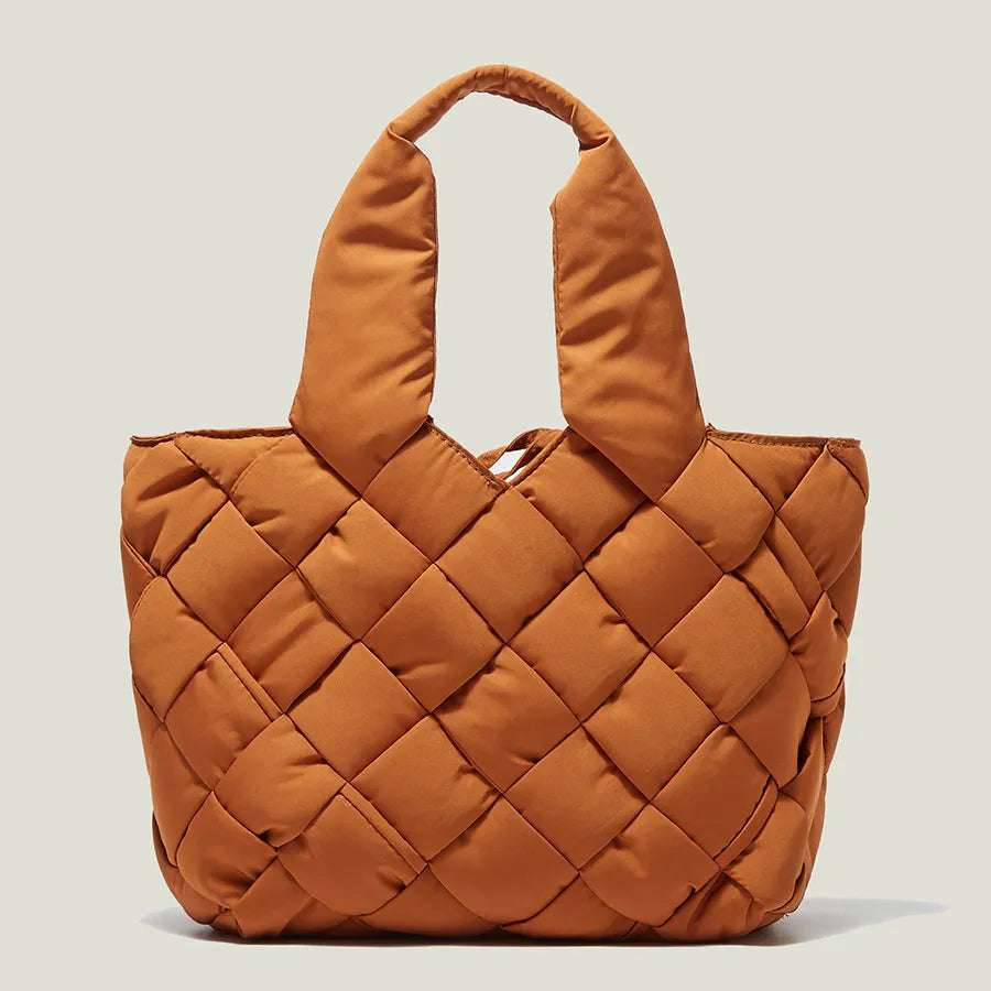 Gesteppte Damen-Shopper-Tasche aus Canvas - Sara