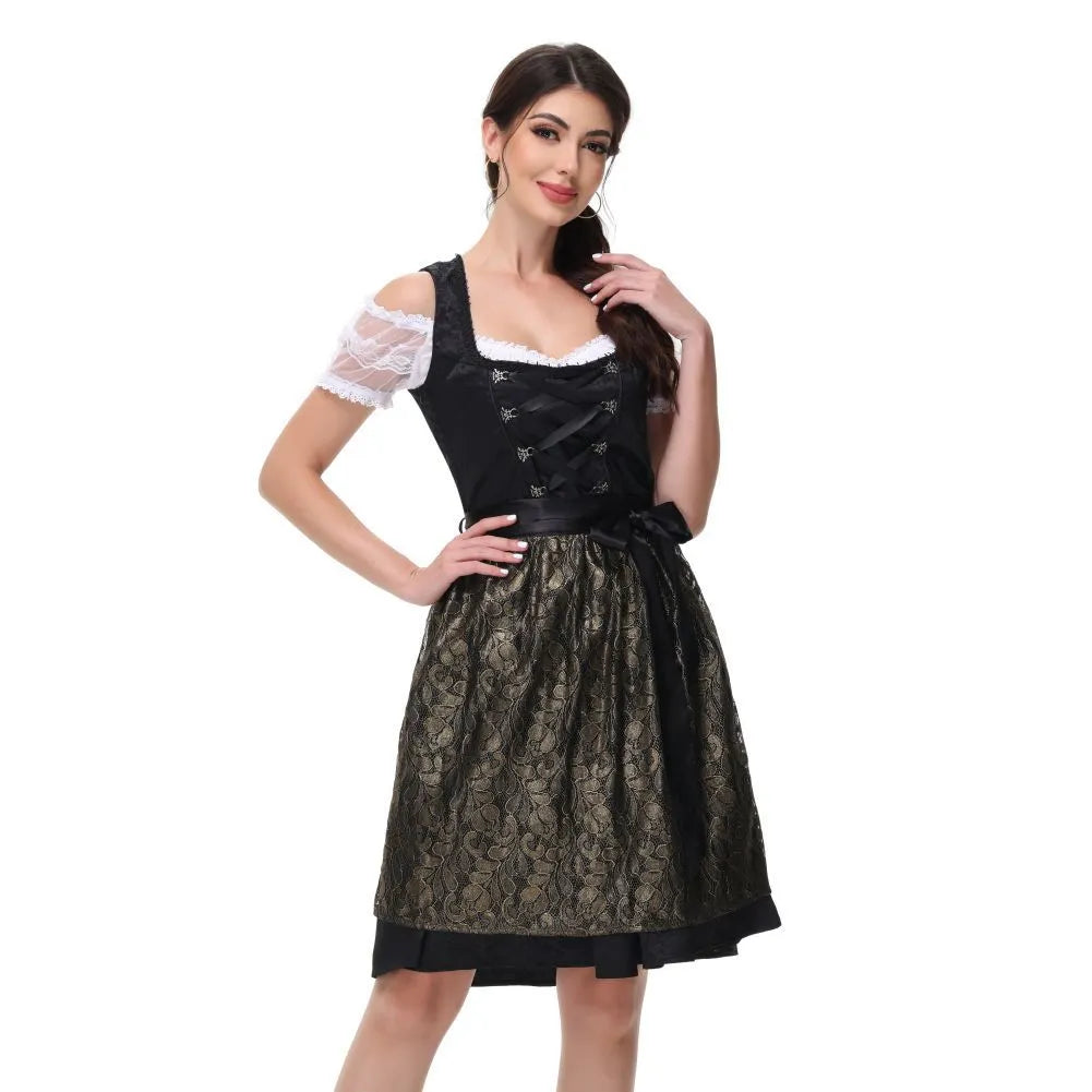 Damen Traditionell Bayerisches Oktoberfest Dirndl Kleid - Johanna