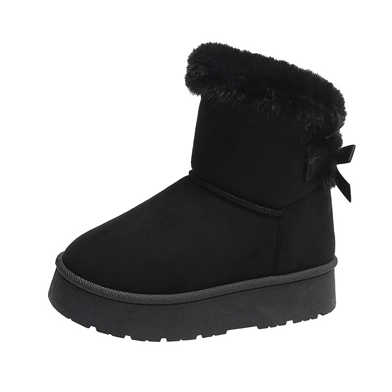 Damen-Winterstiefelette mit Schleife und Thermofutter - Bianka