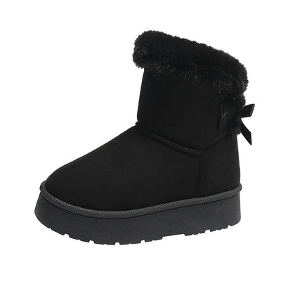 Damen-Winterstiefelette mit Schleife und Thermofutter - Bianka