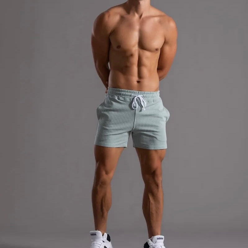 Ryder - Gestreifte Jogger-Shorts