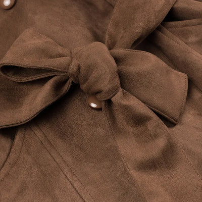 Zweireihiger Trenchcoat mit Samtaufschlägen - Alana