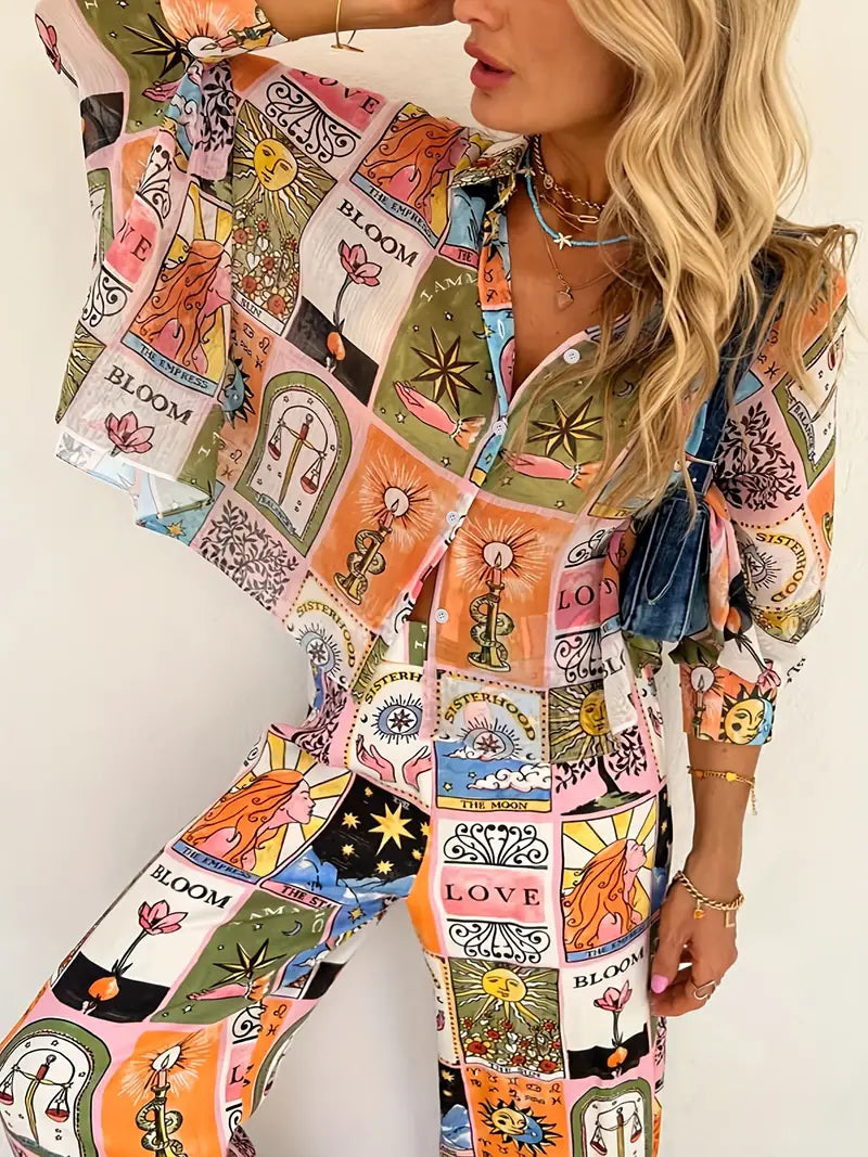 Melanie Bohemian Bedrucktes Set