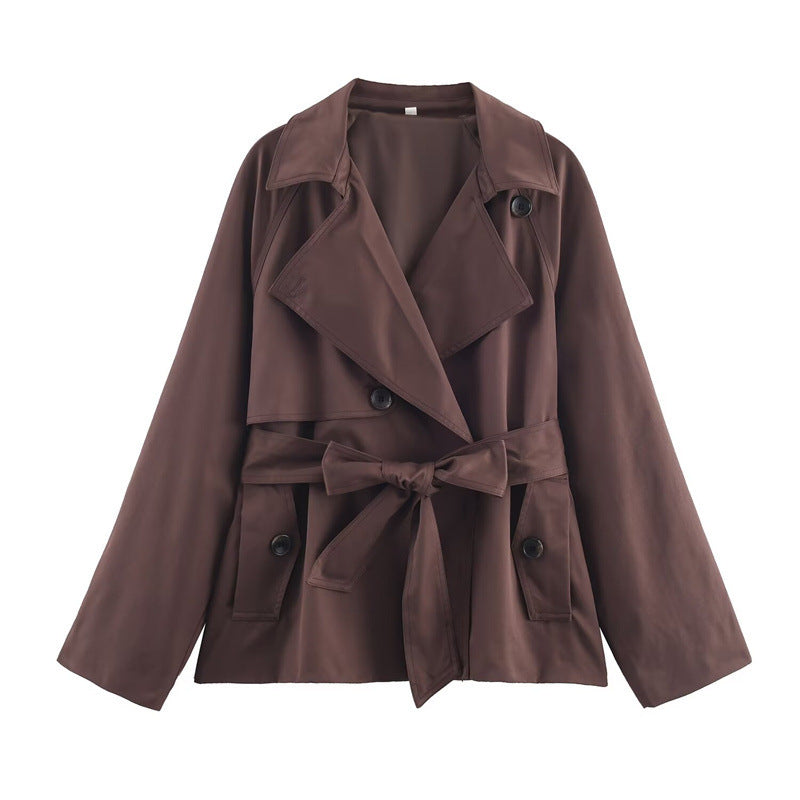 Locker sitzender kurzer Damen-Trenchcoat - Elayne
