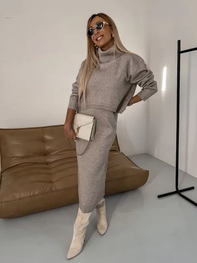 AITANA - Strickpullover & Kleid Set