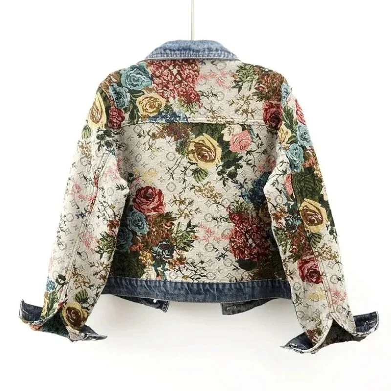 Totêm - Geblümte Denim-Jacke