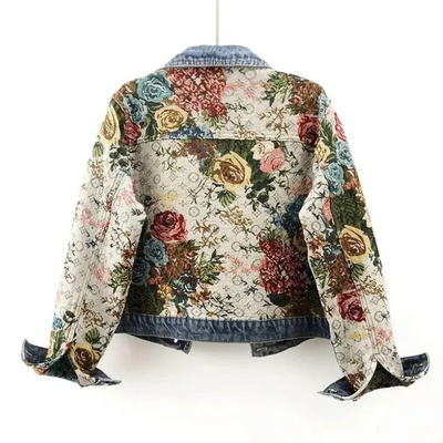 Totêm - Geblümte Denim-Jacke