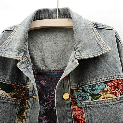 Totêm - Geblümte Denim-Jacke