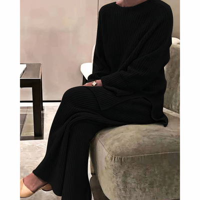SAMANTHA - Lässiger Strickpulli und Hosen-Set
