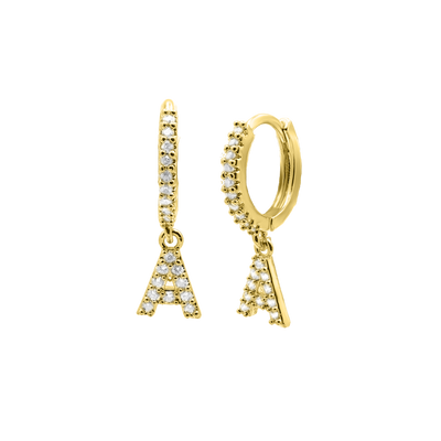 Shiny Letter Ohrringe 18K Vergoldet