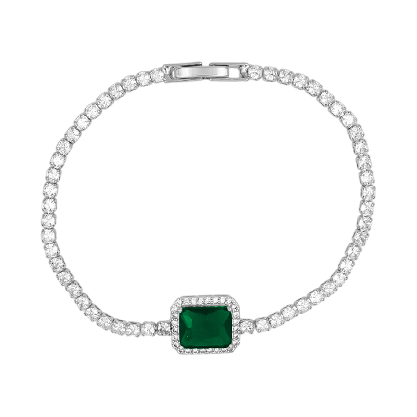 Tennis Emerald Armband 14K Vergoldet