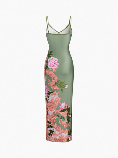 Ava - Langes Sommerkleid mit Blumenmuster