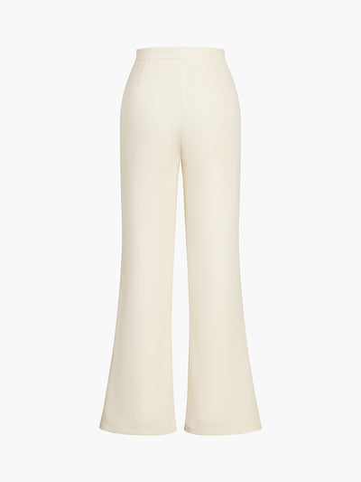 Einfarbiges Oberteil mit weiter Hose