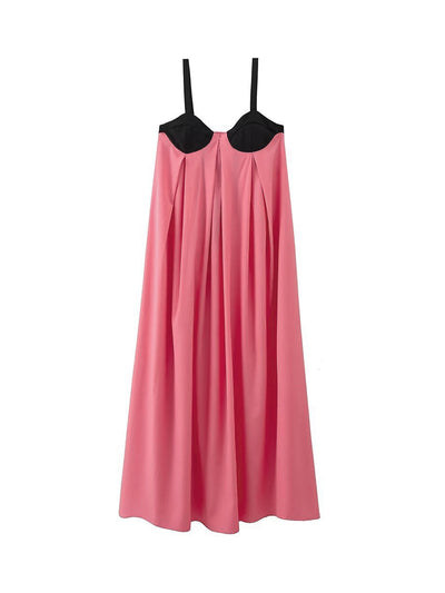 Bárbara - Langes Kleid mit BH-Träger und Spaghettiträgern