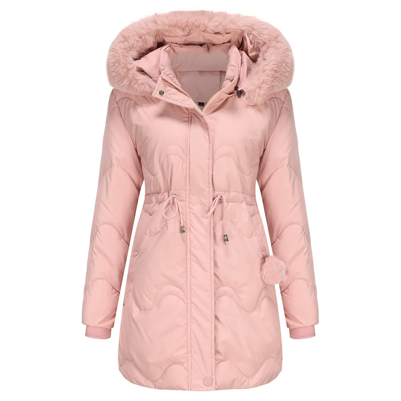 BELLE - Wattierte Winterjacke mit flauschigem Kragen