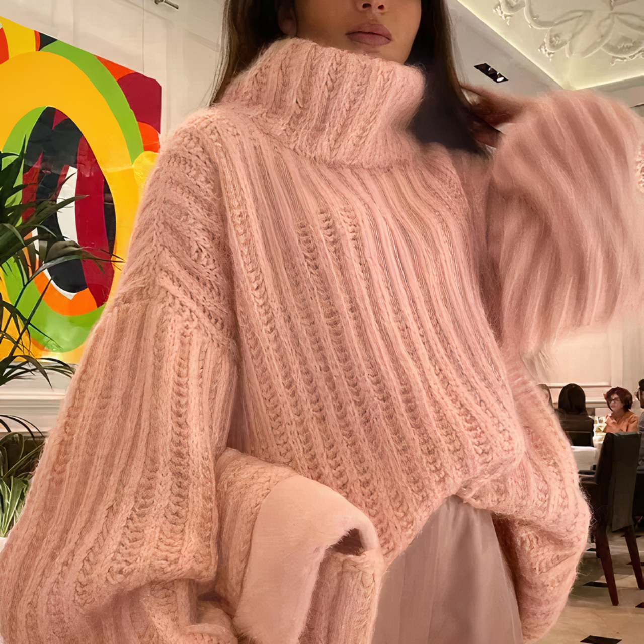 BRIANNA - Flauschiger Strickpulli