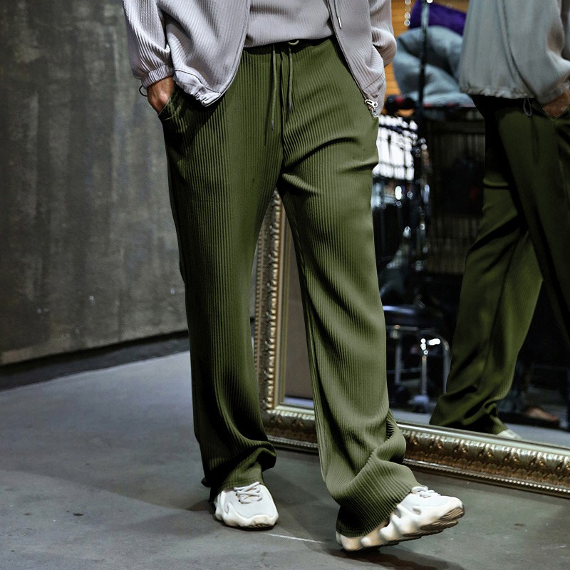 Gerade Herrenhose mit gerippter Struktur - Kenji