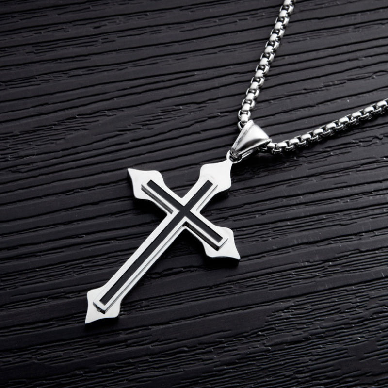 Vintage Kreuz-Anhänger Halskette