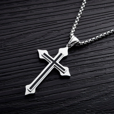 Vintage Kreuz-Anhänger Halskette