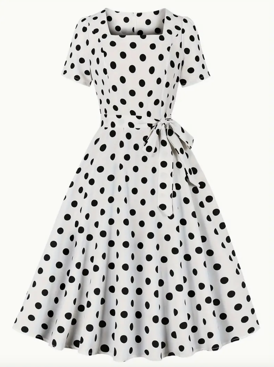ANKE  - Elegante vintage Polka Kleid fur den Fruhling/ Sommer