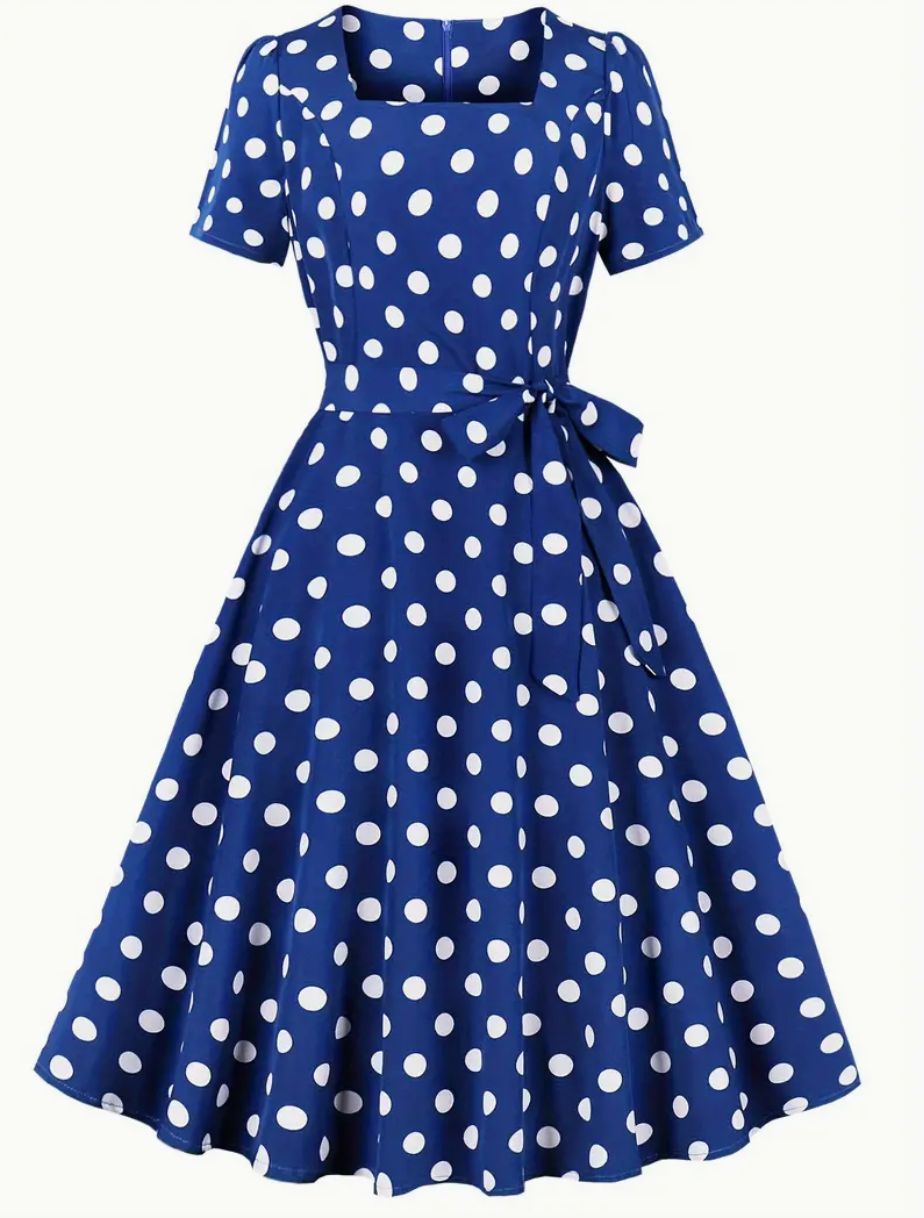 ANKE  - Elegante vintage Polka Kleid fur den Fruhling/ Sommer