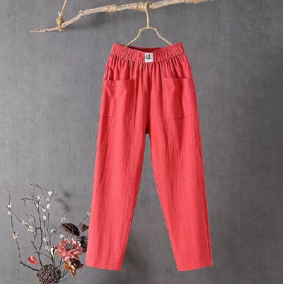 MARIKA - Leinenhose mit elastischer Taille