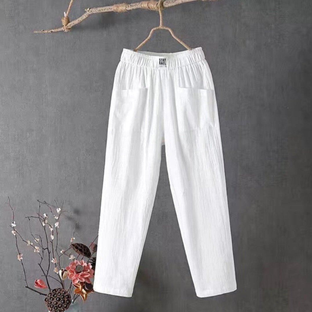 MARIKA - Leinenhose mit elastischer Taille