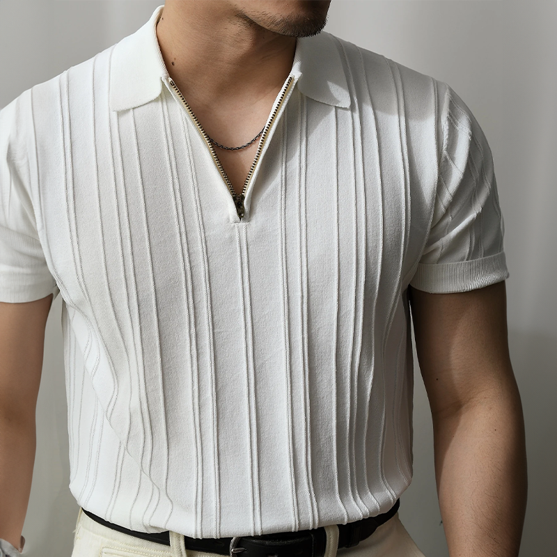 Ewiges Velours-Poloshirt aus Strick