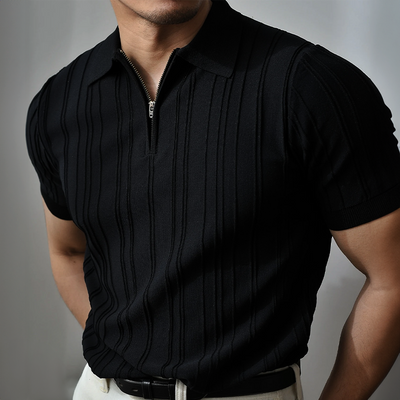 Ewiges Velours-Poloshirt aus Strick