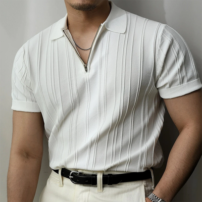 Ewiges Velours-Poloshirt aus Strick