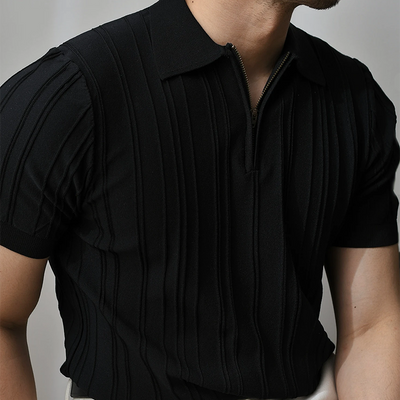 Ewiges Velours-Poloshirt aus Strick