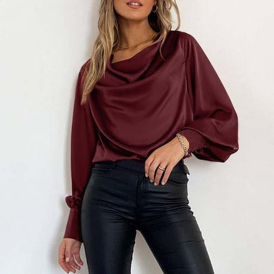 MARA - Elegante Bluse in Weinrot