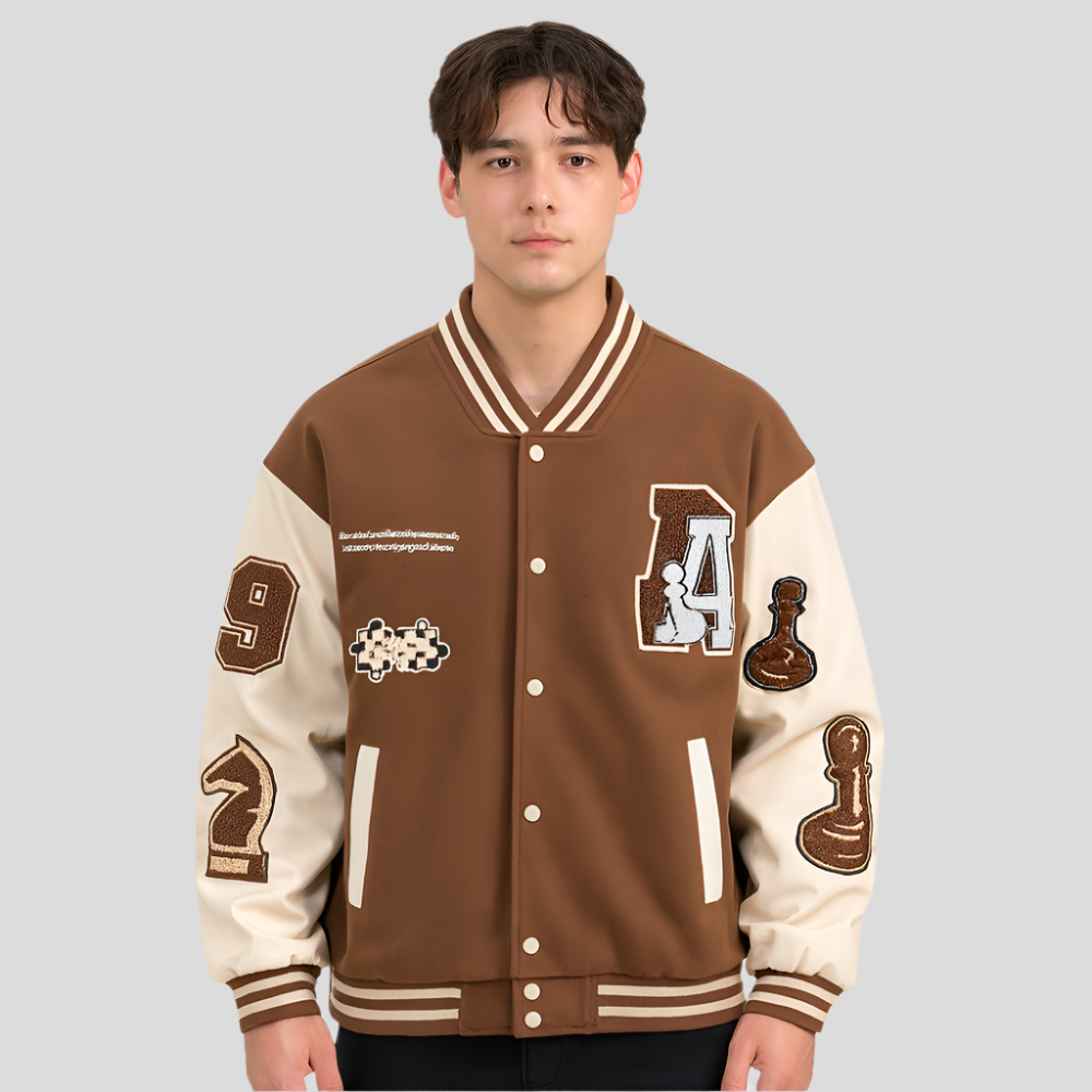 Herren Vintage-Jacke mit gestickten Aufnähern - Sam