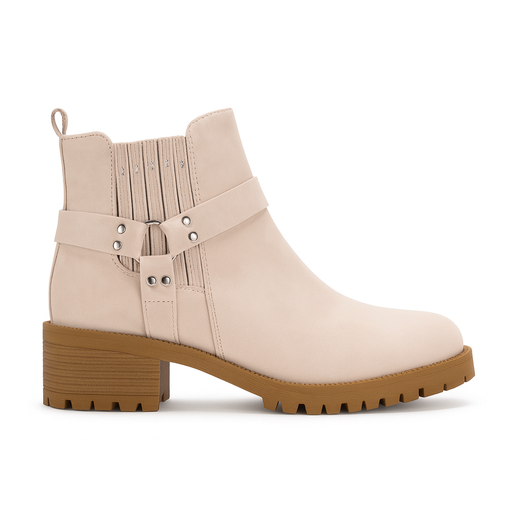 Damenstiefelette mit mittlerem Absatz und Schnalle - Narella
