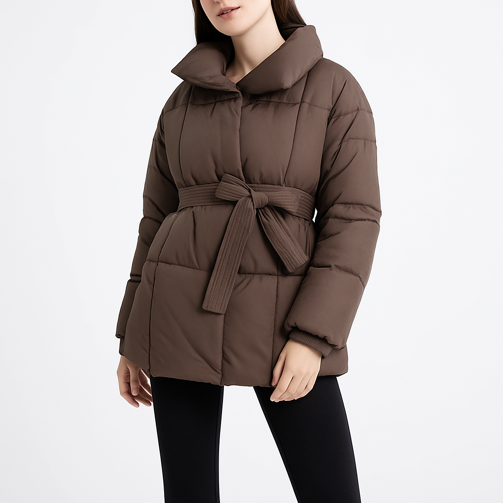 Modischer Damen Wintermantel mit verstellbarem Gürtel - Freja