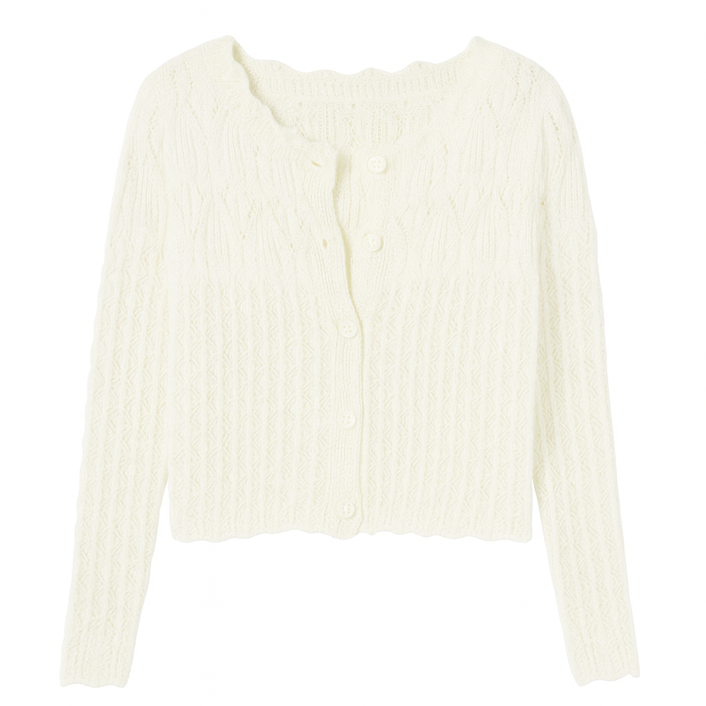 Durchbrochene Strickjacke - Elva