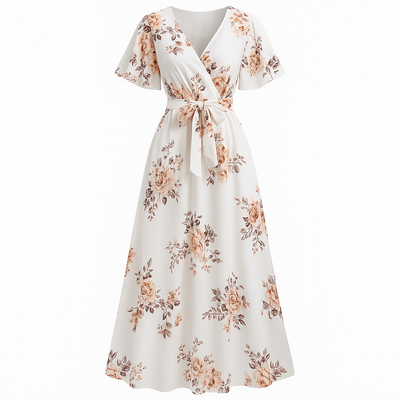 Langes geblümtes Kleid für Frauen - Sorelia