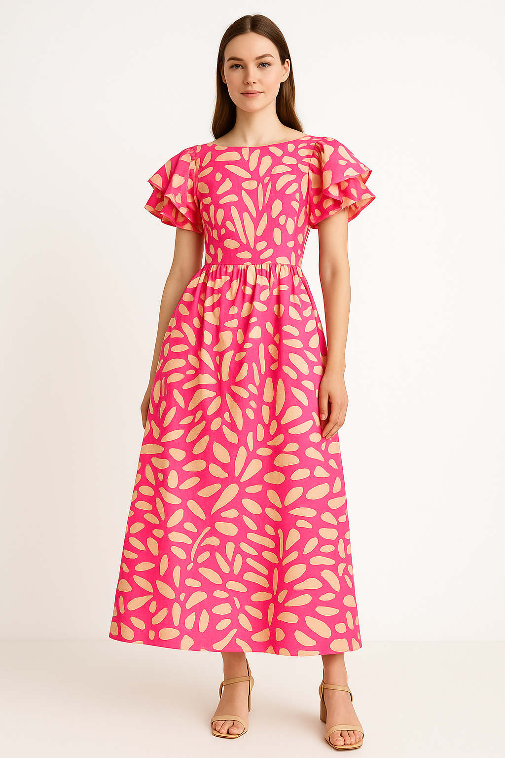 Schulterfreies langes Kleid Frau - Adara