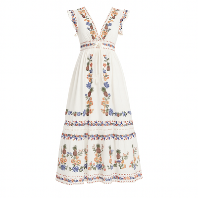 Bohème besticktes langes Kleid für Frauen - Ameyal