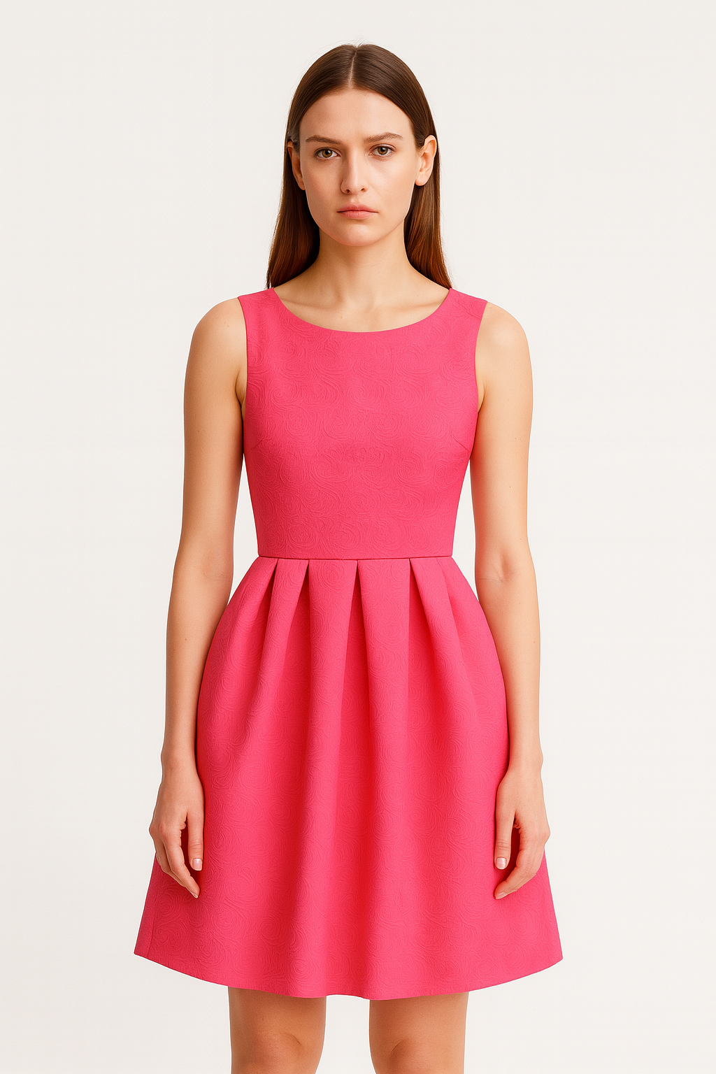 Ausgestelltes ärmelloses Partykleid - Celinne
