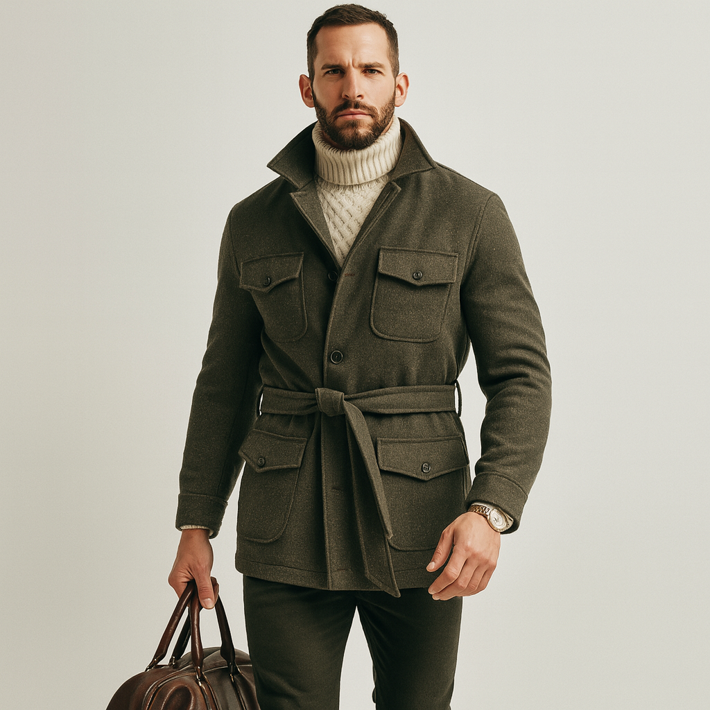 Herrenjacke aus Premium-Wolle - Leandro