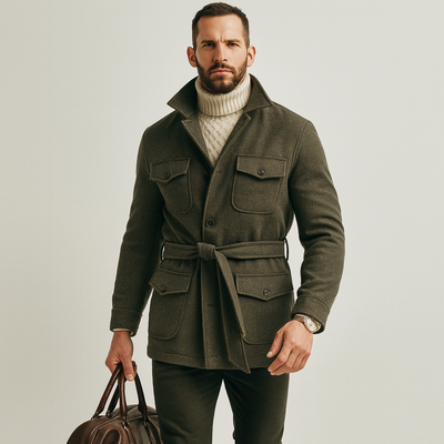 Herrenjacke aus Premium-Wolle - Leandro