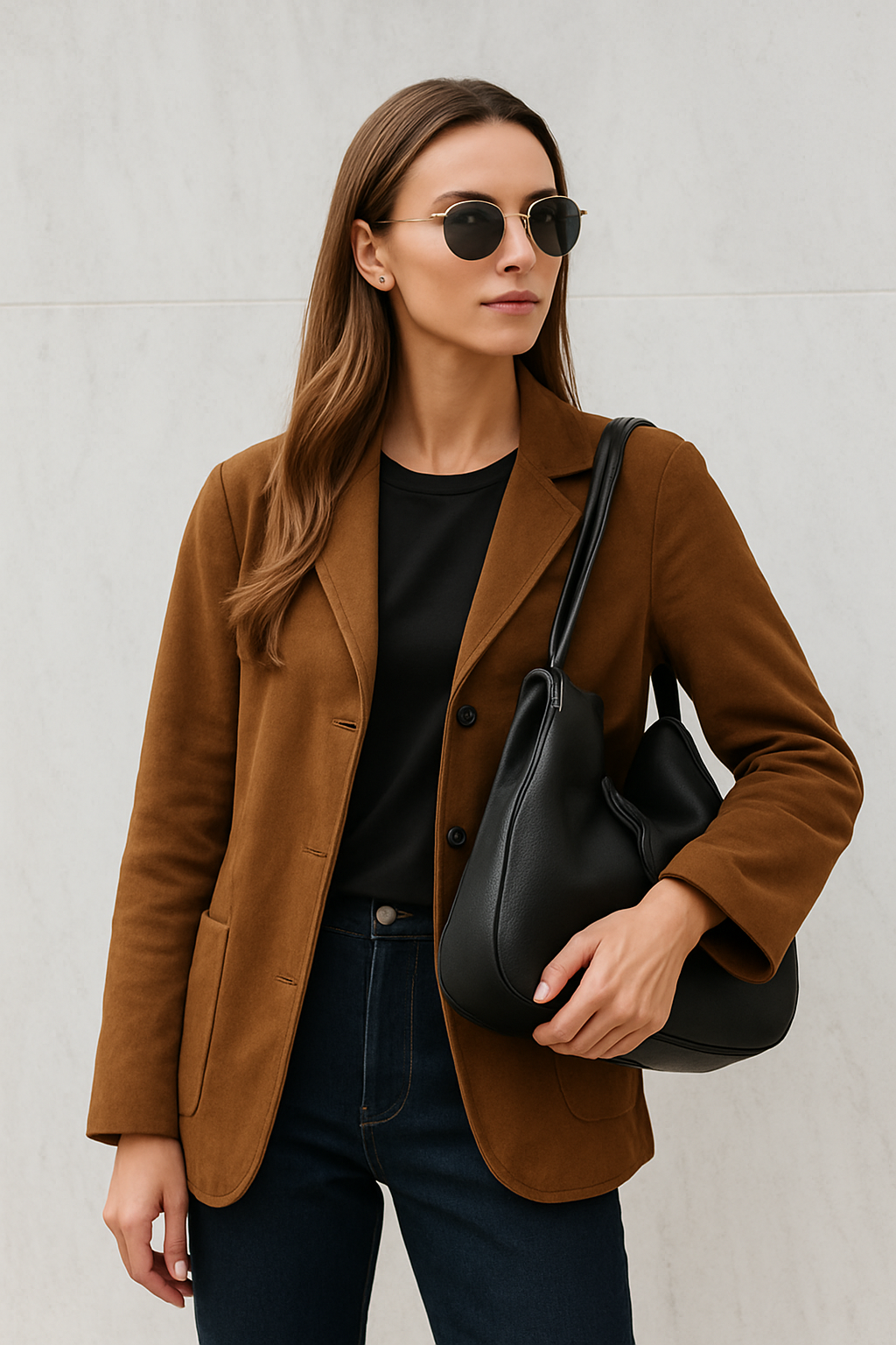 Vintage-Blazer mit regulären Ärmeln und Knöpfen - Keyla